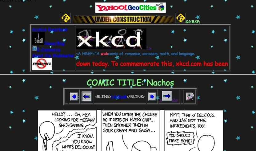 xkcd - A Webcomic - Nachos - HOSTED BY GEOCITIES